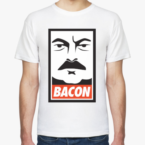 Футболка с принтом Bacon (Obey)
