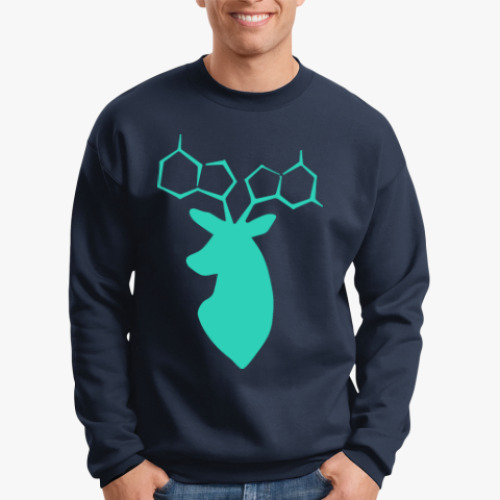 Свитшот с принтом ДНК-олень