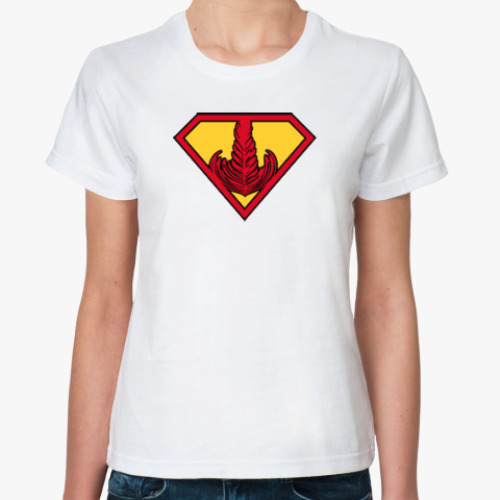 Классическая футболка с принтом Супер Бариста