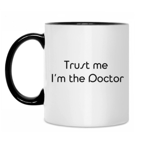 Кружка с принтом Trust me I’m the Doctor
