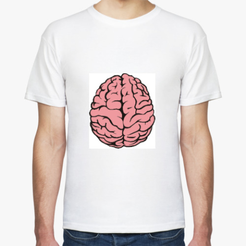 Футболка с принтом Мозг и дрель