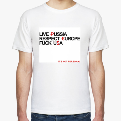 Футболка с принтом Russia Europe Usa