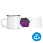 Кружка металлическая белая (круговая запечатка)