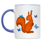 белка и бабочки