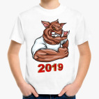 Детская классическая футболка Кабан 2019