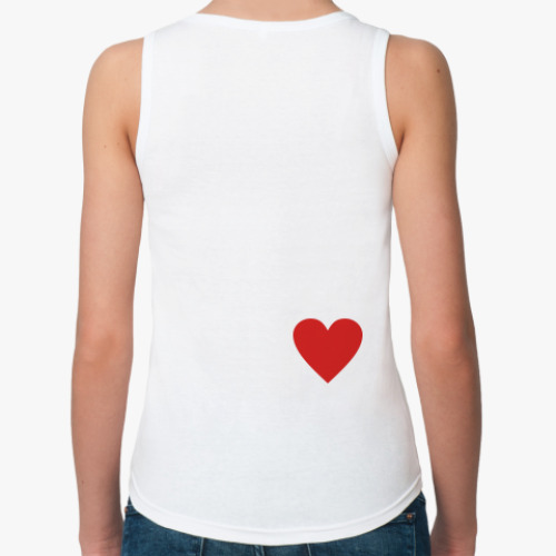 Женская майка с принтом 'Я люблю кошек'