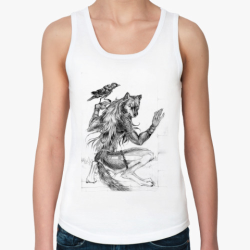 Женская майка с принтом оборотень