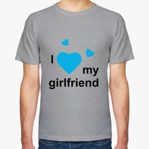 Футболка с принтом i love my Girlfriend