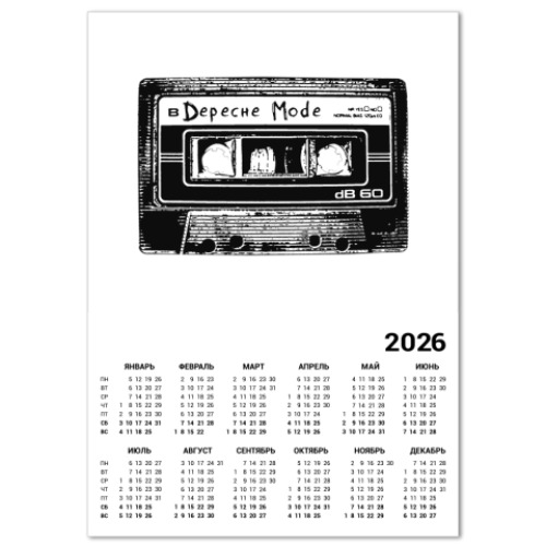 Календарь с принтом  Depeche Mode