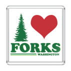 Магнит 6.5 x 6.5 см I love Forks.WA