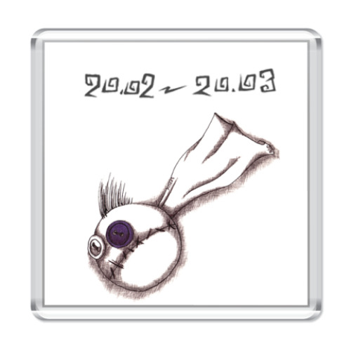 Магнит с принтом рыбы