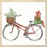 Красный рождественский велосипед