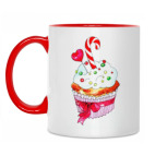 Двухцветная кружка любимый капкейк