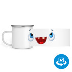 Кружка металлическая белая (круговая запечатка)