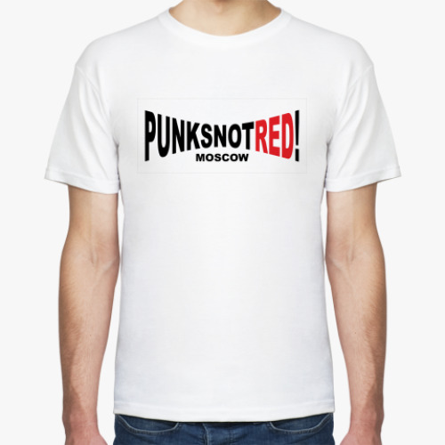 Футболка с принтом PUNKS NOT RED