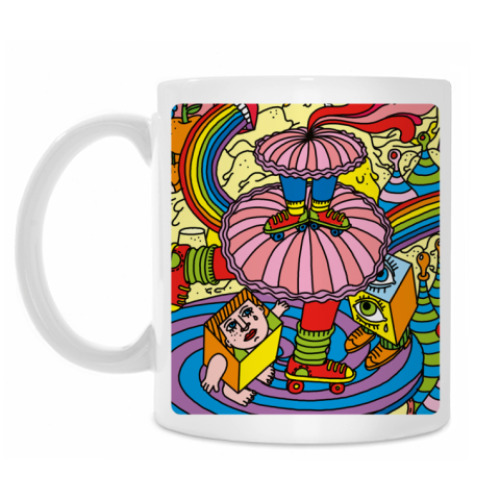 Кружка с принтом 'Ролики'