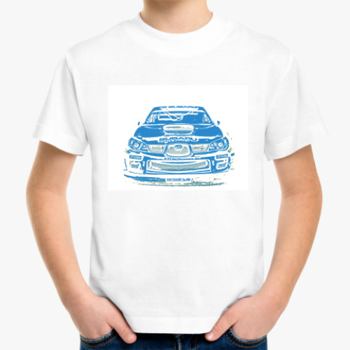 Детская футболка с принтом Blue Suba