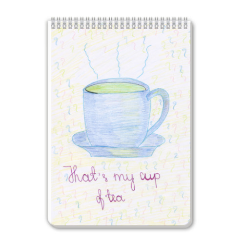 Блокнот с принтом 'Cup of tea'
