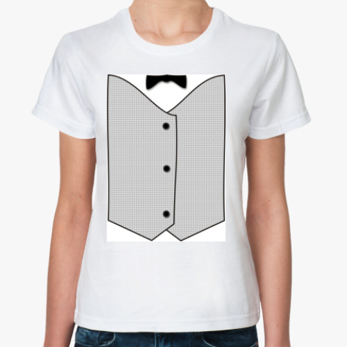 Классическая футболка с принтом Жилет ж.9