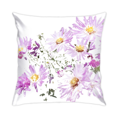 Подушка с принтом Хризантемы