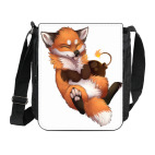 Лис, лисица, рисунок, арт, милый, аниме, животные