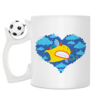 Кружка с футбольным мячиком