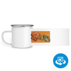 Кружка металлическая белая (круговая запечатка)