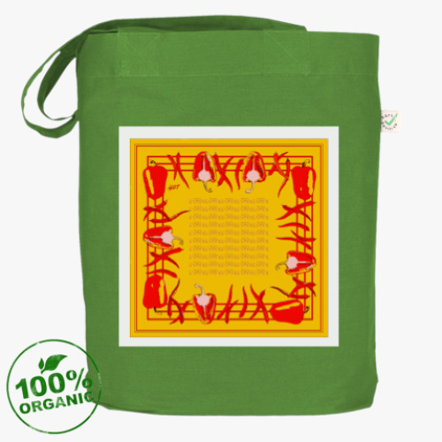 Сумка шоппер с принтом перцы с характером