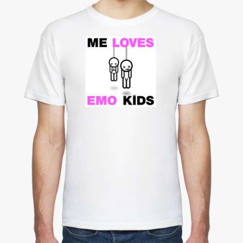 Футболка с принтом ME LOVES EMO KIDS