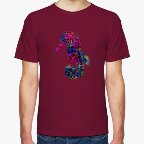 Футболка с принтом Морской Конек