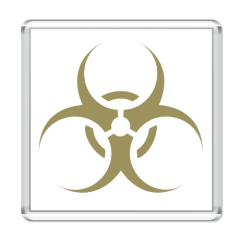 Магнит с принтом  'biohazard'