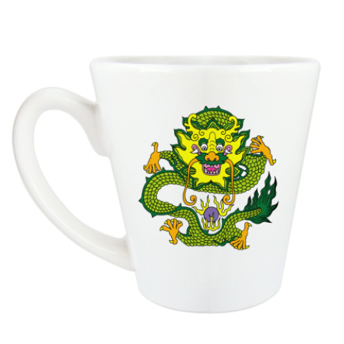 Чашка Латте с принтом 'Дракон'