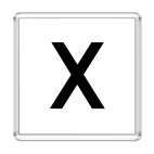 Магнит 6.5 x 6.5 см Буква X
