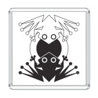 Магнит 6.5 x 6.5 см Лягушки