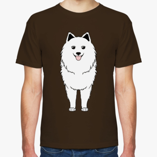 Футболка с принтом Две Стороны Самоеда