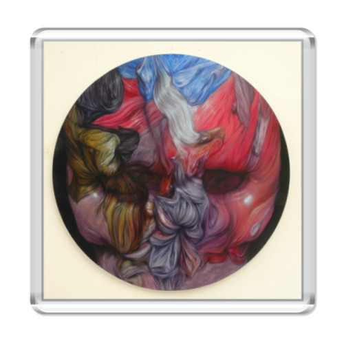 Магнит с принтом Размытость в шаре