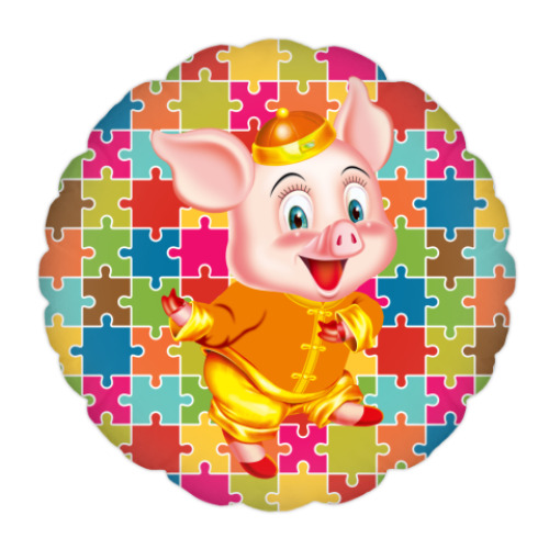 Подушка с принтом Символ Года