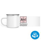 Кружка металлическая белая (круговая запечатка)