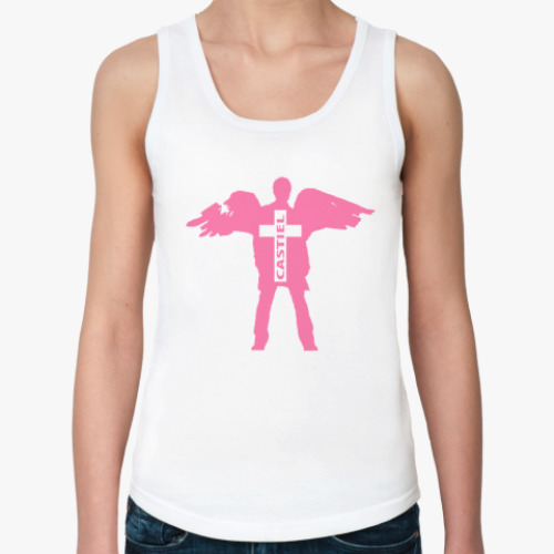 Женская майка с принтом Здесь был Кас - Supernatural