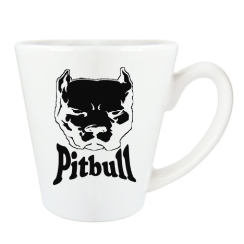 Чашка Латте с принтом PITBULL