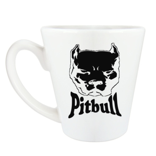 Чашка Латте с принтом PITBULL