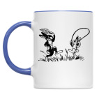 Двухцветная кружка Кролики