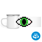 Кружка металлическая белая (круговая запечатка)