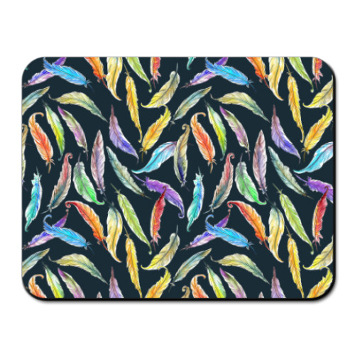 Коврик для мыши с принтом Перьевое безумие