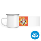 Кружка металлическая белая (круговая запечатка)