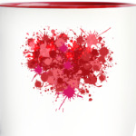 Сердце из брызг краски