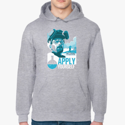 Толстовка худи с принтом Aplly Yourself ! Walter White