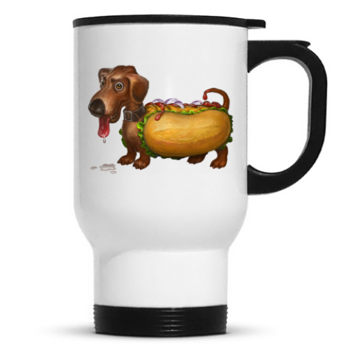 Кружка-термос с принтом 'Hot-Dog'