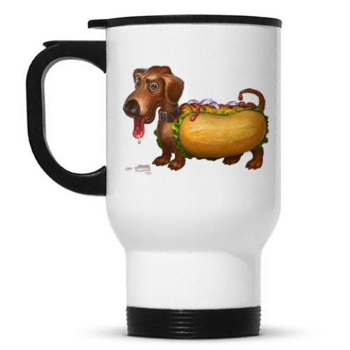 Кружка-термос с принтом 'Hot-Dog'