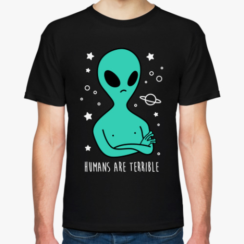 Футболка с принтом Люди ужасны!